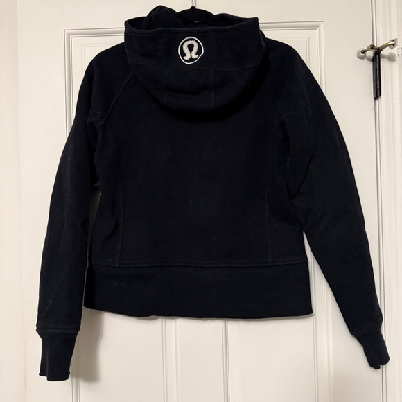 lululemon athletica Tops - Vintage Lululemon Black Thick Cotton Scuba Hoodie Coat Jacket Size 8